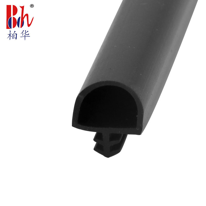 Anti Collision Wooden Door Seal Strip Middle Groove Type Heightened D Shape 10*8mm