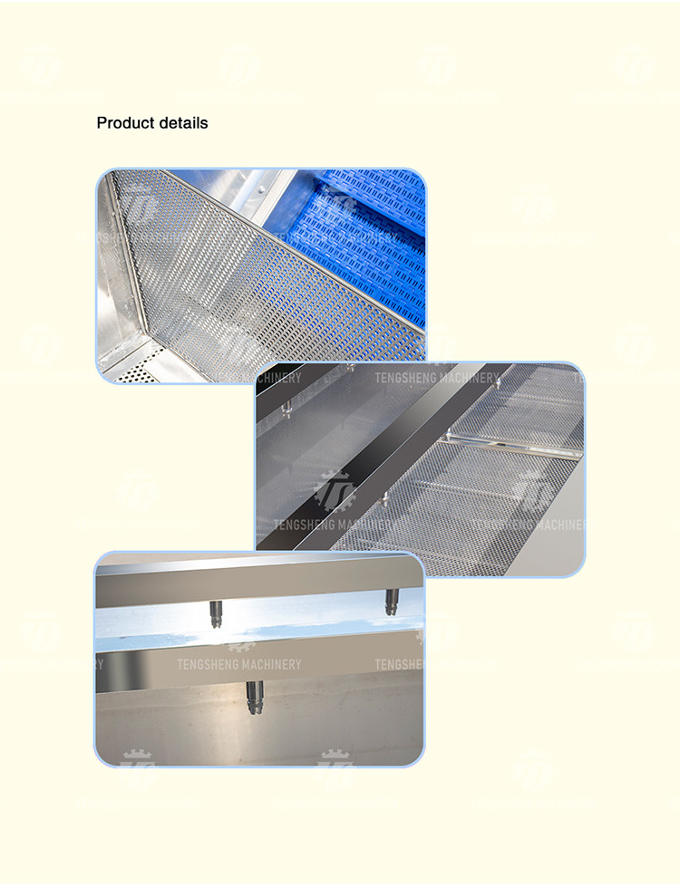 340KG Multi-functional vegetable washing machine large vegetable washing machine continuous type