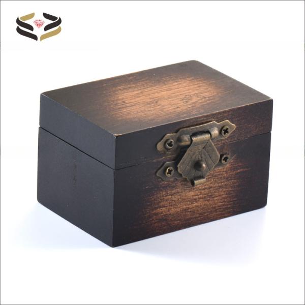 Natural Koa Wood Personalized Wooden Ring Box Engraving For Wedding Rings 60*40*36mm