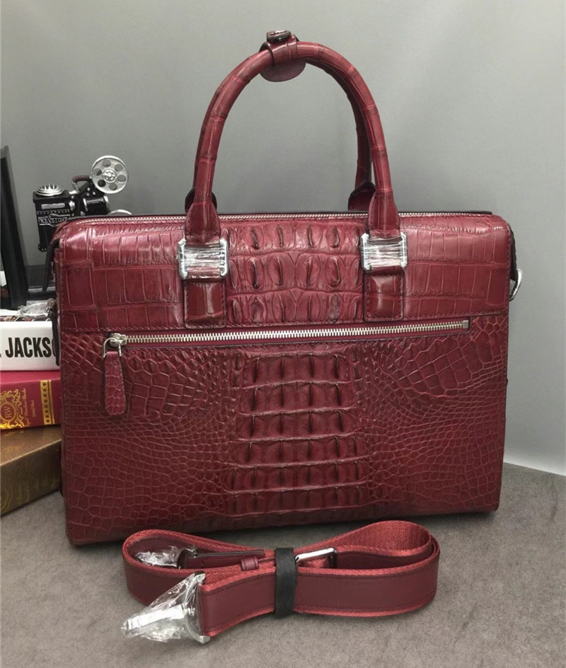 Exotic Genuine Crocodile Skin Businessmen Briefcase Authentic Alligator Leather Male Working Handbag Large Shoulder Bag