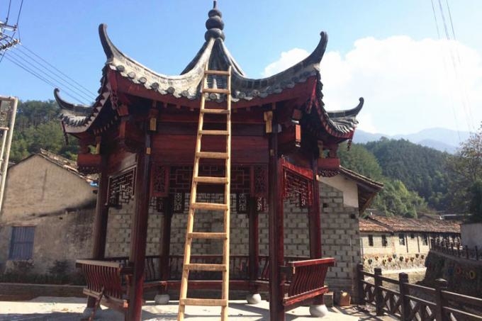 Chinese Temple Material grey shingle roof tiles unglazed 4