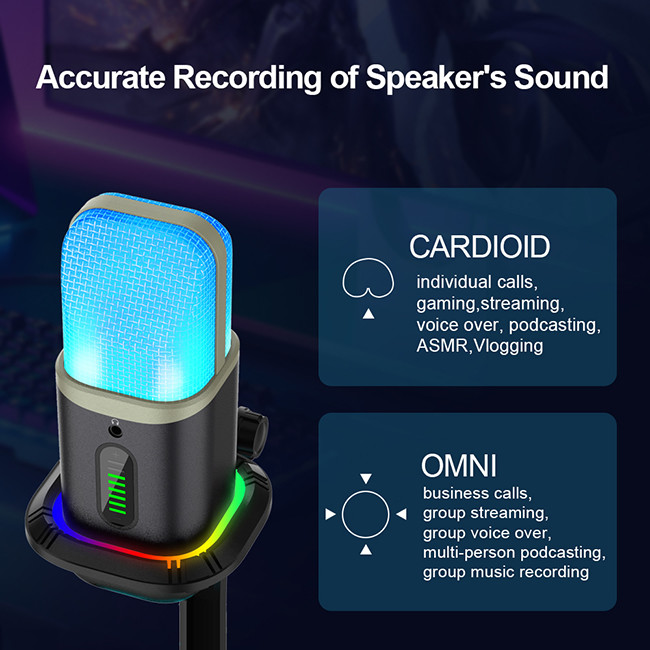 Non Slip USB Condenser Microphone 192khz 24bit For Podcasting / Gaming