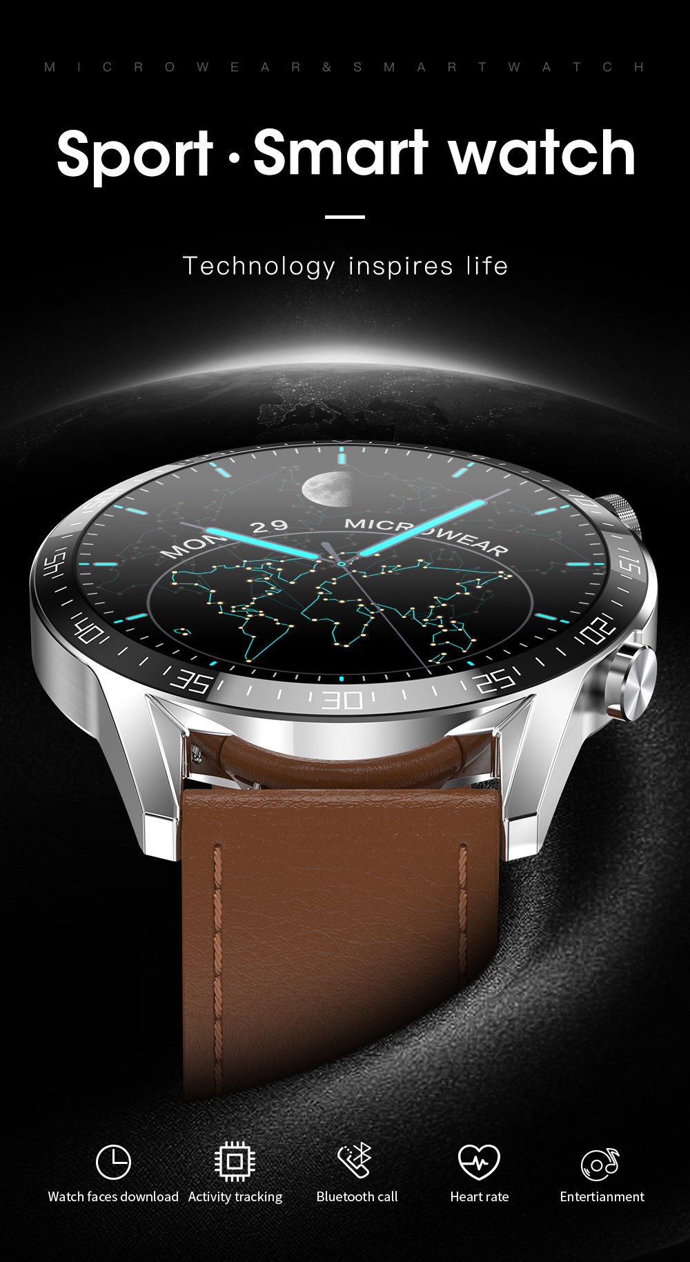 HL4PRO Smartwatch OEM IP67 1.75 Inch Kids Waterproof For Huawei Honor