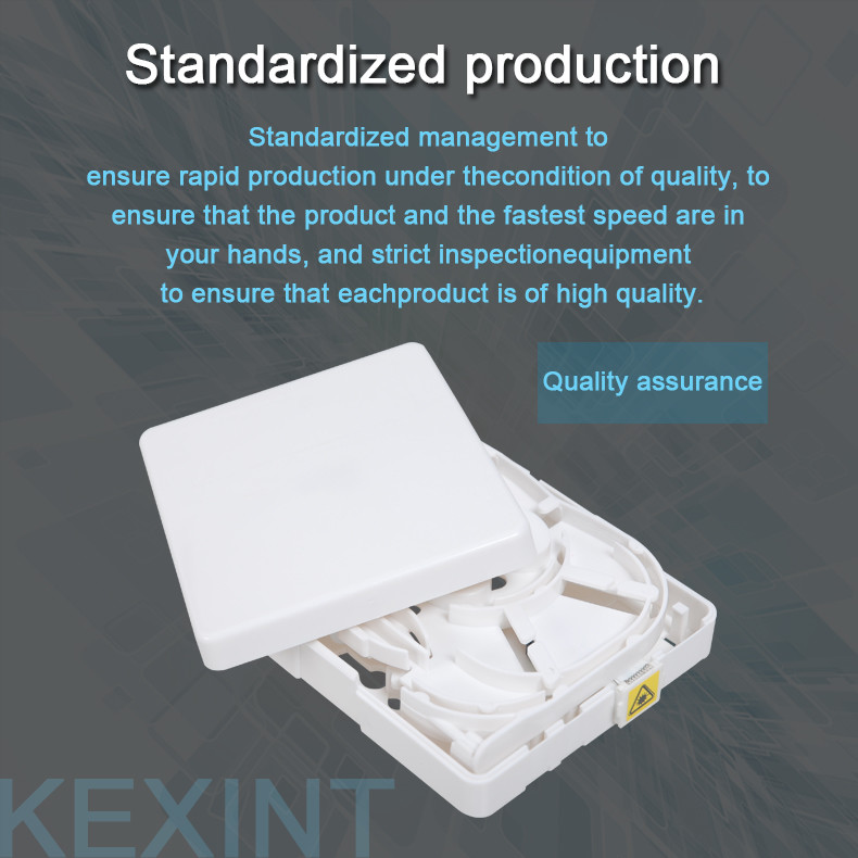 FTTH Indoor Dustproof Fiber Optic Distribution Box Cable Junction Box Flame retardant ABS