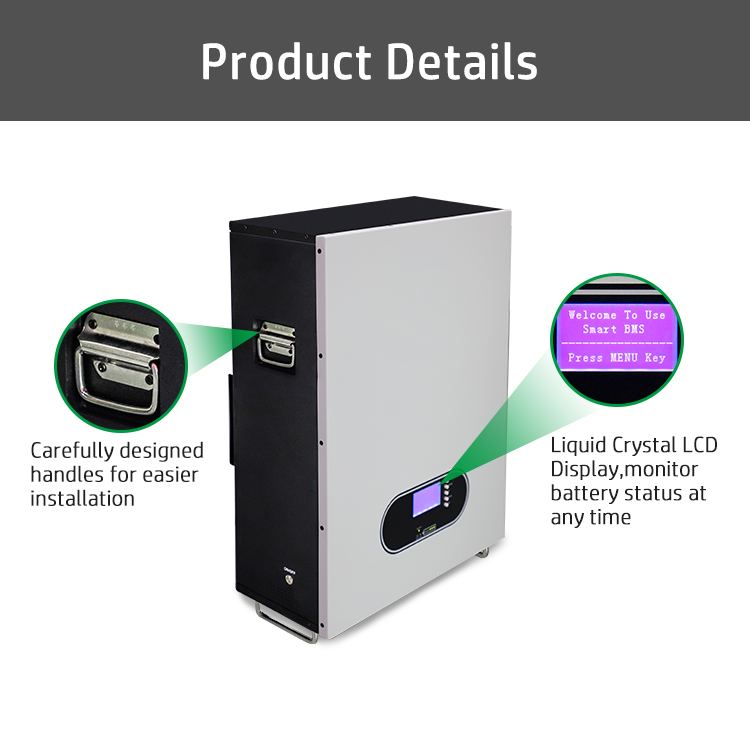 10KWH Residential Power Wall 48V 100AH Home Off Grid Solar Battery Storage