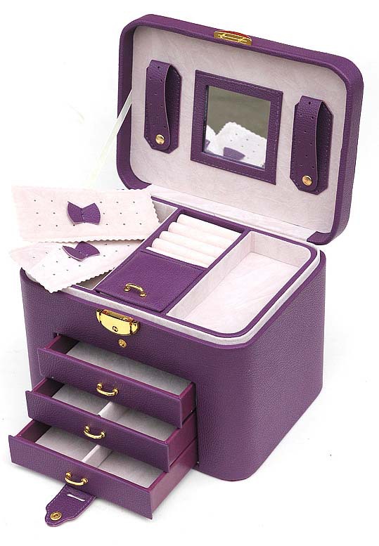 Leather Jewelry Carrying Case , Valuables Storage Case Eco Friendly