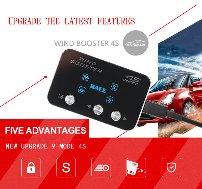 Windbooster 4S Car Throttle Controller Fuel Saving Electronic Throttle Accelerator