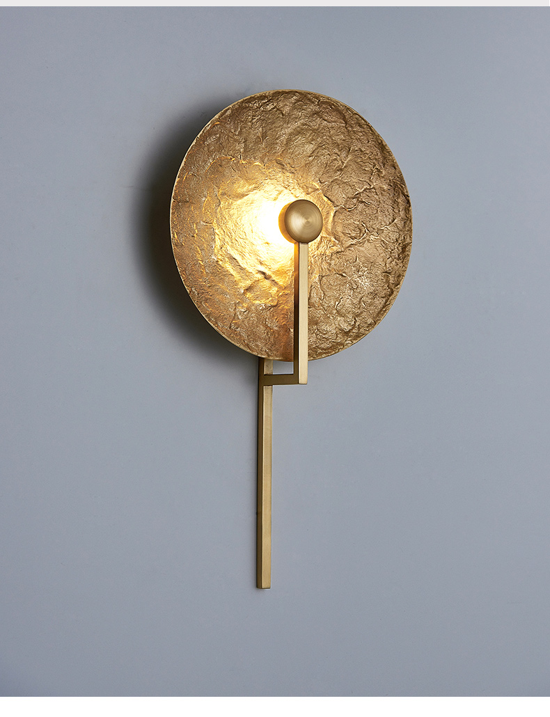 Simple post-modern bedside wall lamp full luxury hotel decoration villa corridor copper wall light(WH-OR-253)