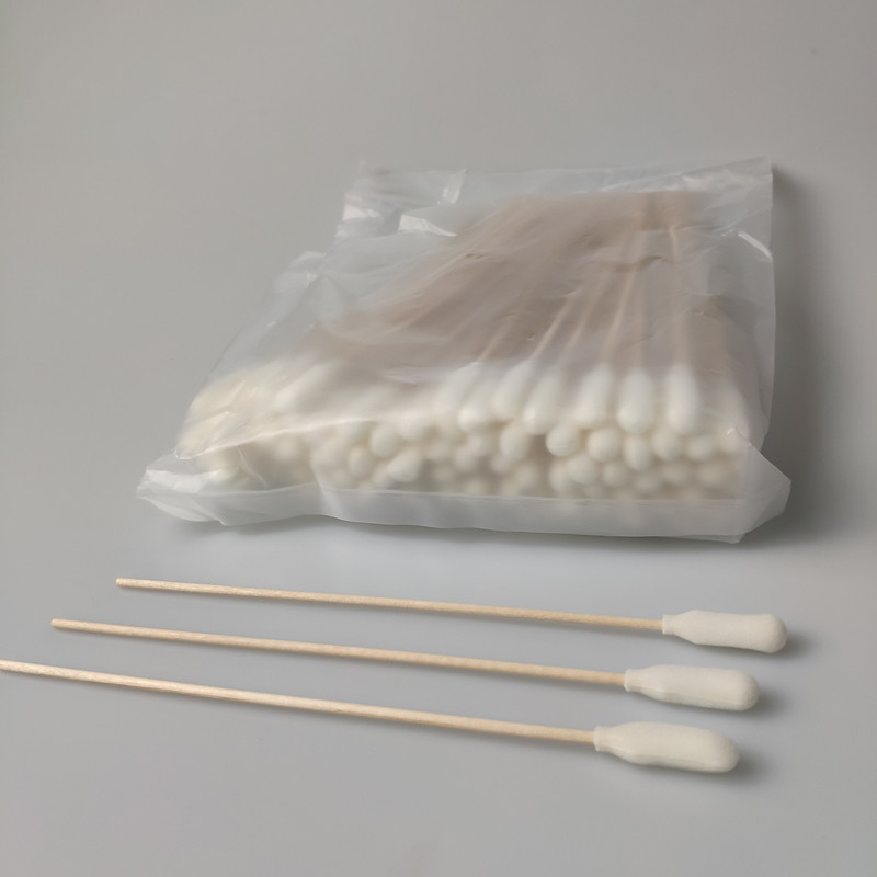 Medical 150mm 6 Inch Foam Covered Wooden Cotton Swab