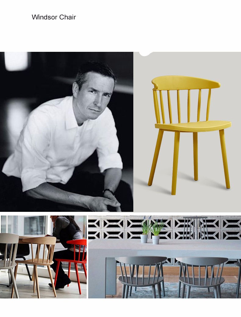 Molded Plastic Construction Colorful PP Dining Chairs