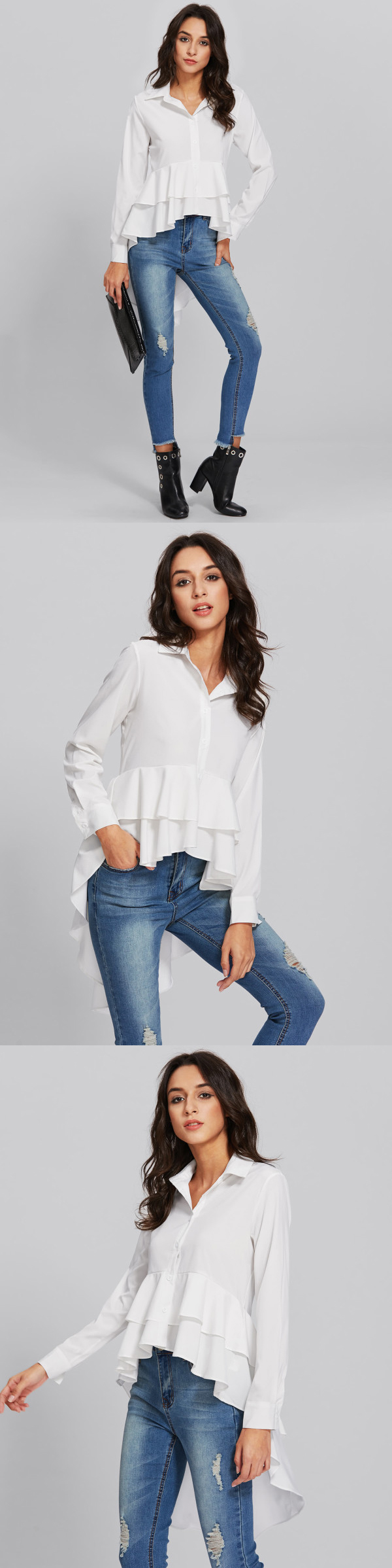 Plus Size Women Clothing Office Latest Blouse Designs