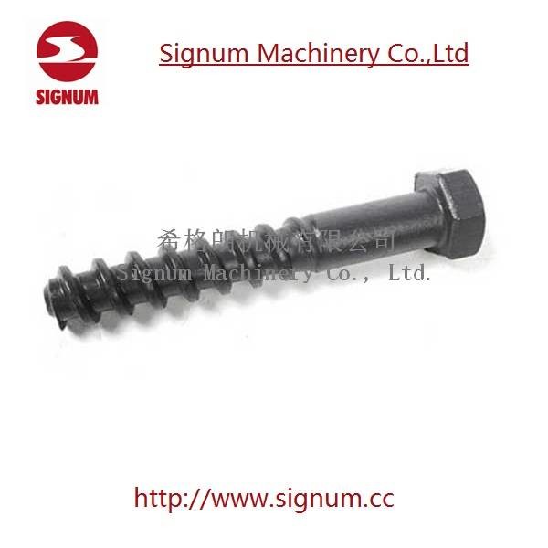 Black Dioxide Hexagon Head Railway Screw Spike for Railroad Maintenance