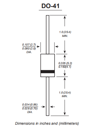 1A 20V to 200V Schottky Barrier Rectifier Diode SB140 SB160 SB1100 SB1200 SKY Diode 0