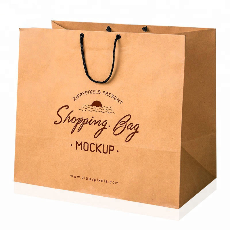 OEM ODM Recycled Cosmetic Gift Bags With Handles Biodegradable