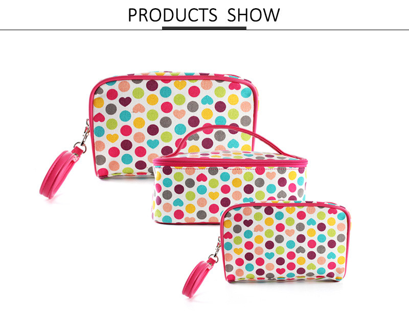 Zipper Canvas Cosmetic Bag Set