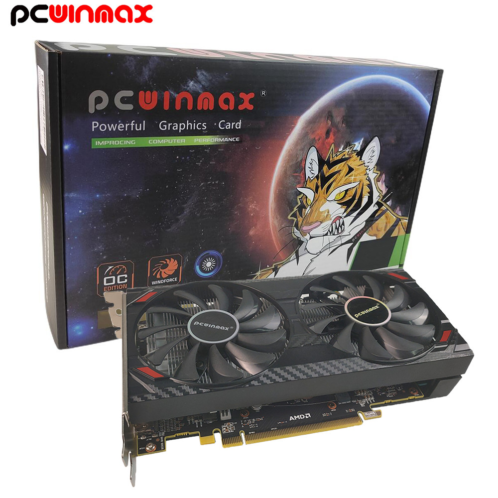 PCWINMAX Radeon RX 5500 XT 8gb GDDR6 Graphics Card 128 Bit Original Chipset DP HD Output 1845MHz Desktop GPU