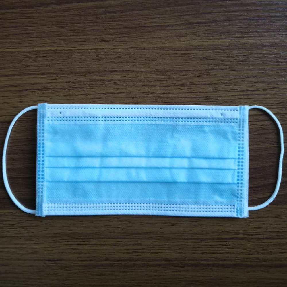 Blue Earloop Ffp2 Face Mask Non Woven 3 Ply Disposable Custom Printed