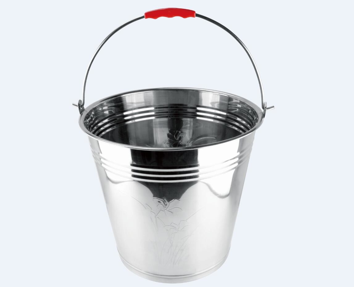 7 litre - 20 litre Stainless Steel Water Bucket 0.4mm Thickness strong and immune to rust