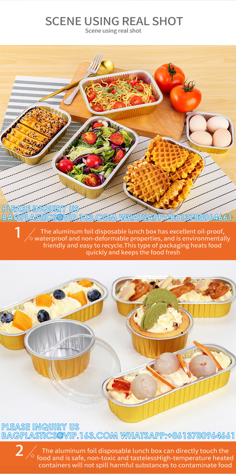 250mm Diameter 2500ml Heatable food pack Preservation Lunch Box Recyclable Takeaway Aluminum Foil Food Container