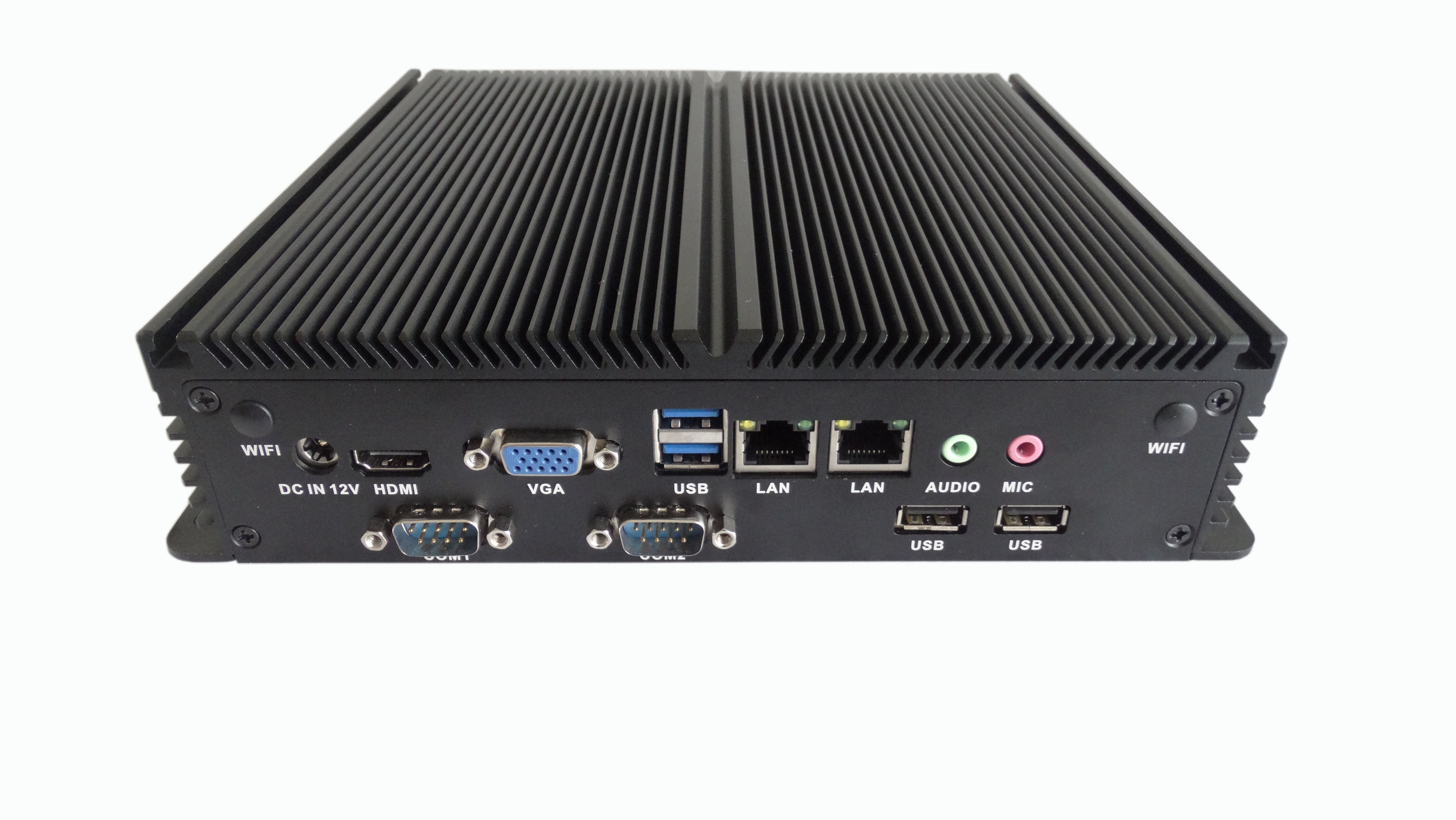 Fanless Box PC Soldered On Board 4th Generation I3 I5 I7 U Series CPU 2COM