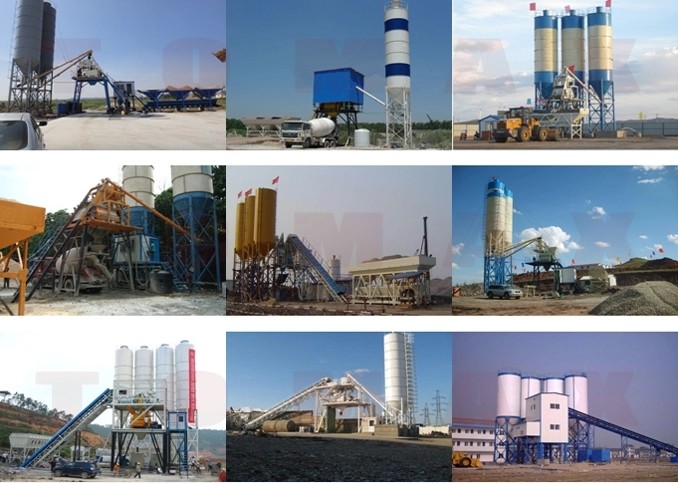 Model HZS35 Stationary Fixed Concrete Batching Plant Electric Power With 35m3/H Capacity
