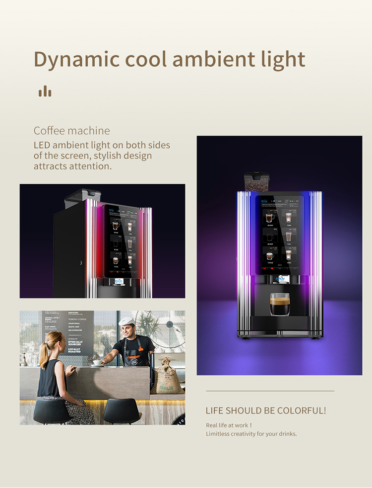 15.6'' Touch Screen Coffee Vending Machine With MDB For Espresso Cappuccino Latte Coffee