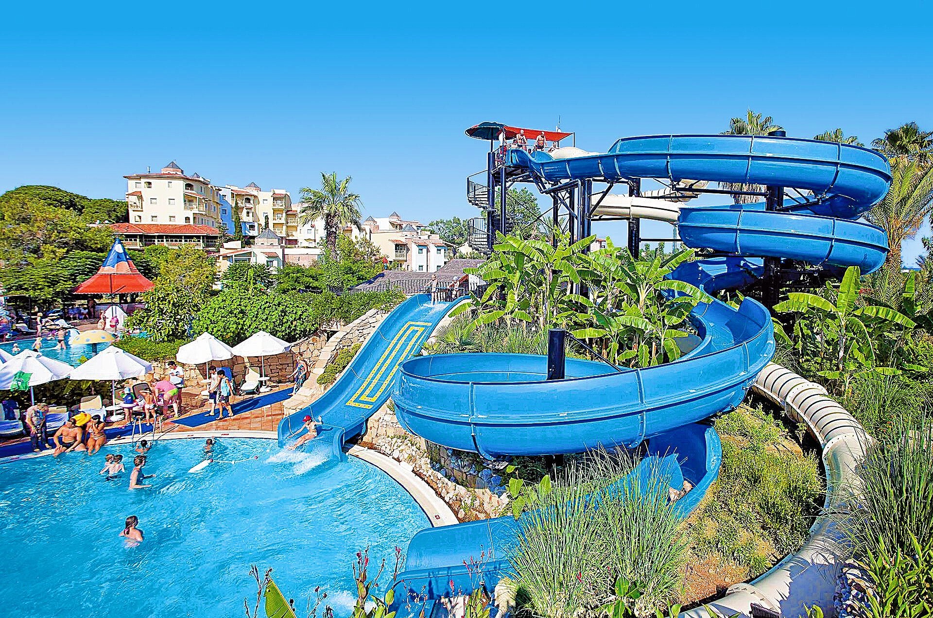 Water House Fiberglass Water Park Large Swimming Pool Slide
