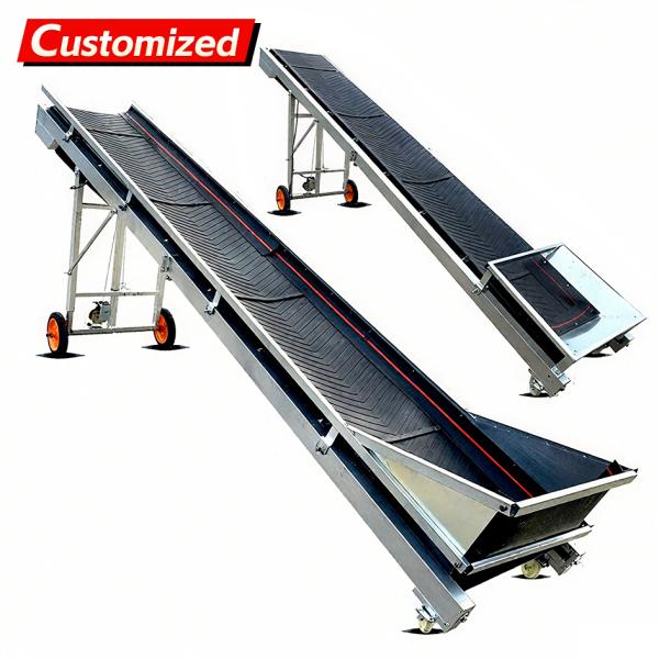 20ft Mobile Belt Conveyor System 1.1KW Motor for Construction Waste