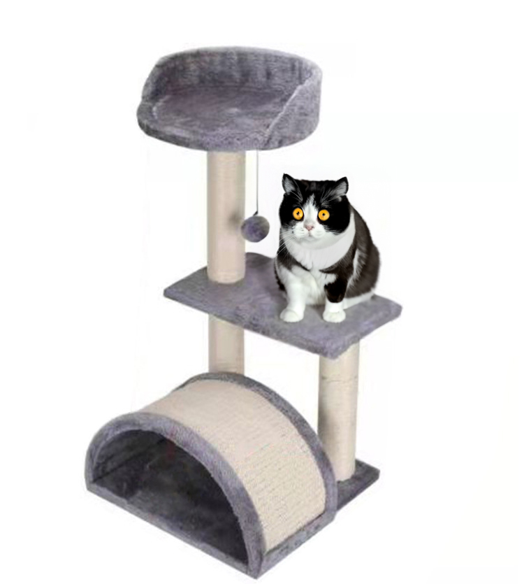 Sustainable Cat House And Scratcher ODM Fabric Cat Scratch Poles
