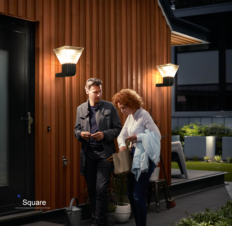 Outdoor Wall Mounted Solar Light , Solar body Induction Wall Lamp 3000k 6000k