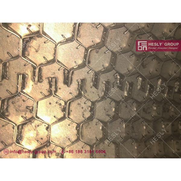 AISI309 Double Clench Hex-Mesh Grating Refractory Lining 19mm height X 1.5mmTHK | China Hex Mesh Supplier