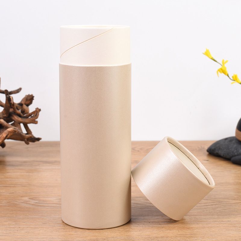 Cute Fancy Art Paper Round Tube Cylindrical Corrugated Paper Tea Coffee Nutrition Facial Creams Paper Jar Tube