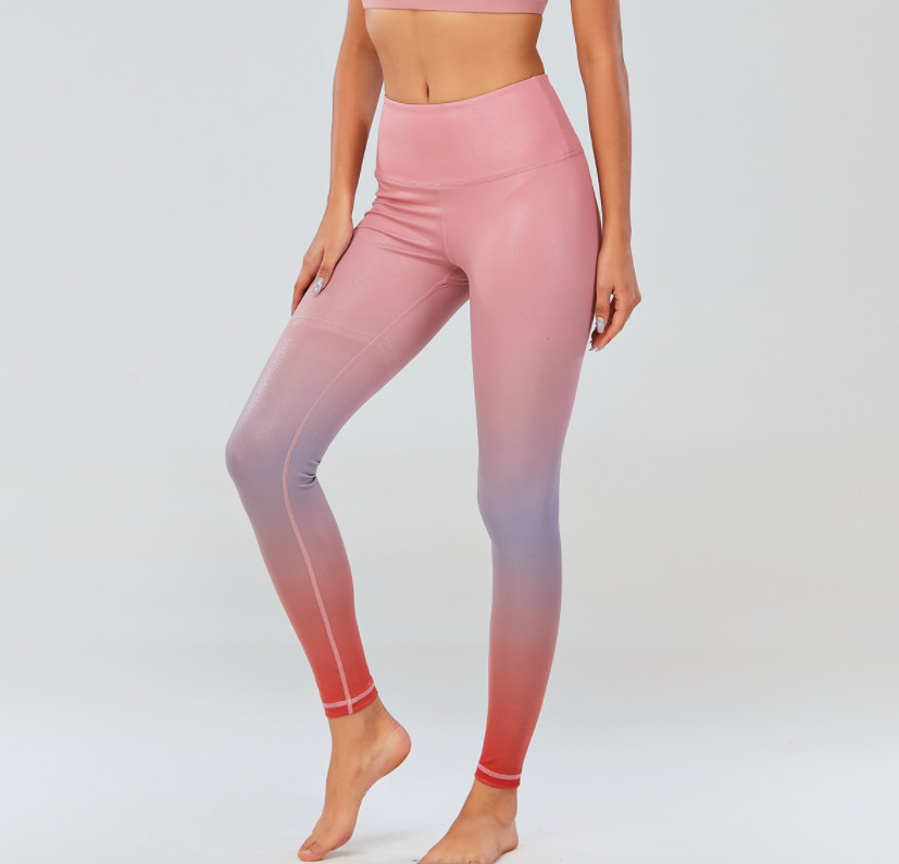 Ladies Gym Tights Leggings Colorful Women High Waist Compression Leggings