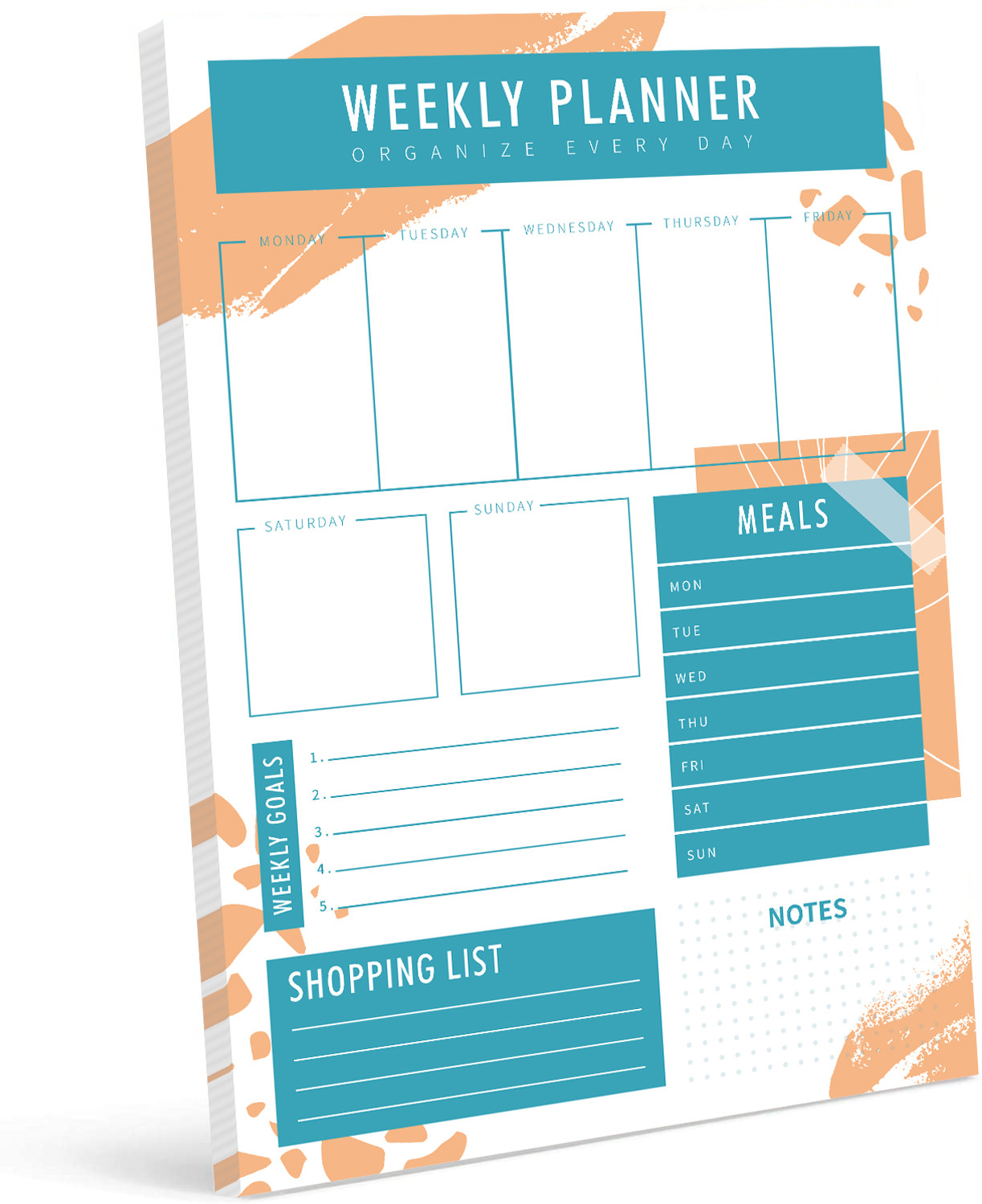 Tear Off Daily Magnetic Meal Planner Fridge Chart Dry Erase Menu Planner
