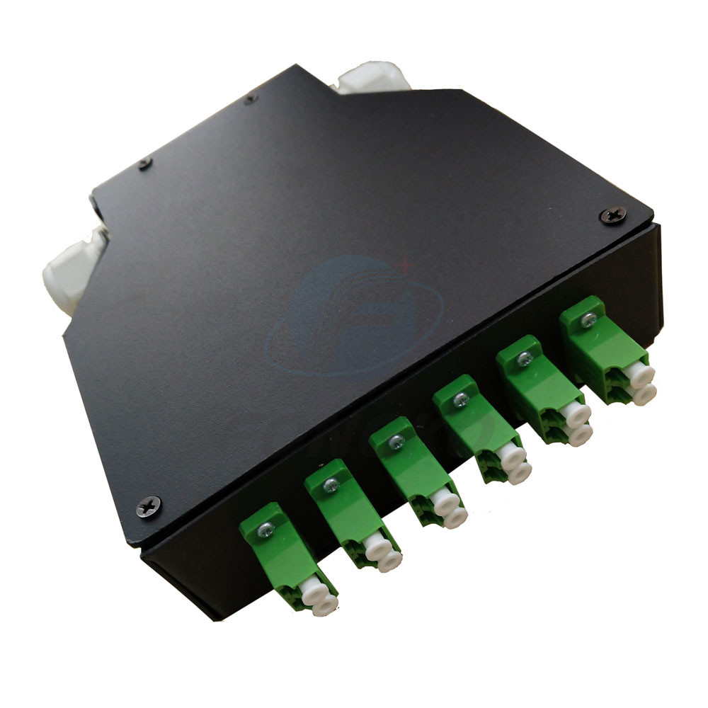 Black 12 Port SC/APC DIN Rail FTTH Terminal Box Patch Panel