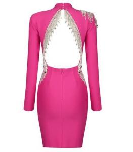 Buy cheap Custom Clothing Factory China Luxury Sequin Tassel Dresses Women Party Sexy Rhinestone Lady Glitter Dress product