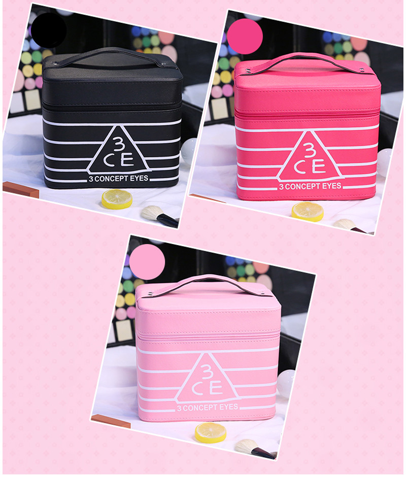 Zipper PU Makeup Bag Case
