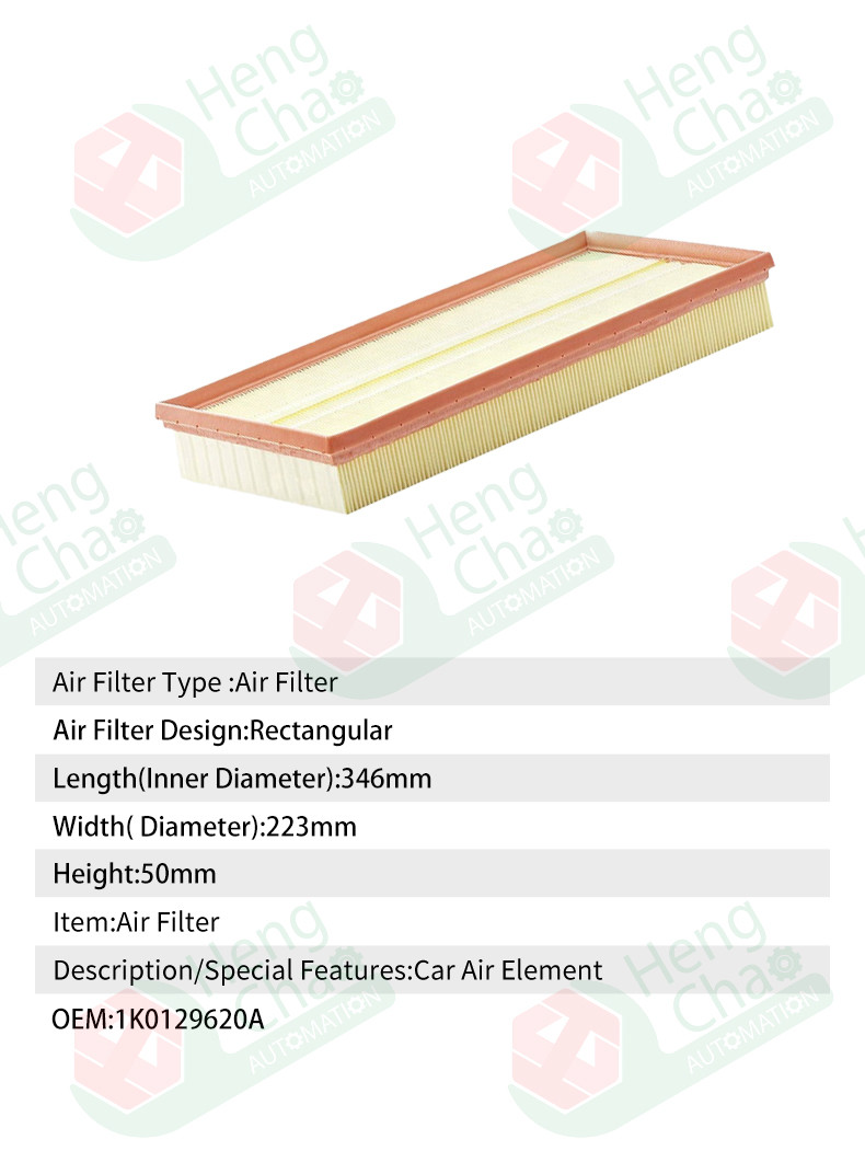 High Precision Car Air Filter Cartridge Equipment Production OEM 1K0129620A Air Filter