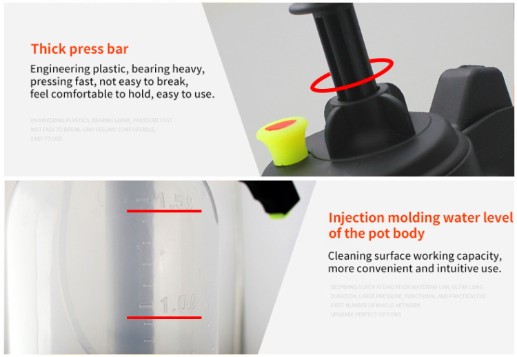 PP ABS Plastic Pesticide Garden Hand Pump High Pressure Sprayer 2L Bottle