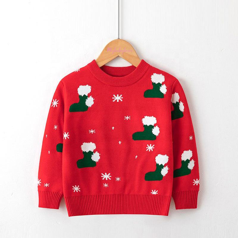 Autumn Winter New Design Knit Christmas Kids Pullover Sweater Elk Boys Sweaters