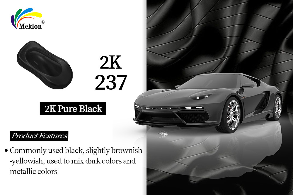 Oil Based Acrylic Car Paint Top Coat 2K Pure Black Mildewproof