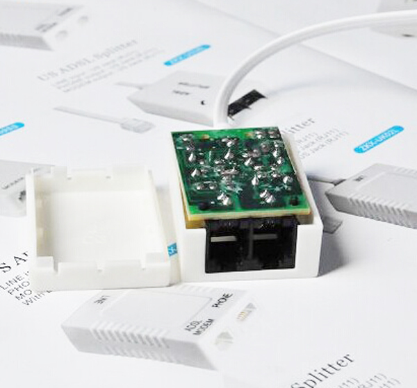 Origin ABS 94HB Housing RJ11 Telephone Modem ADSL Splitter with Cable and Cable Included