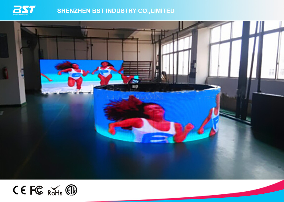 IP65 High Brightness SMD 3 in 1 Outdoor curved video LED Display screen 8mm pixel pitch