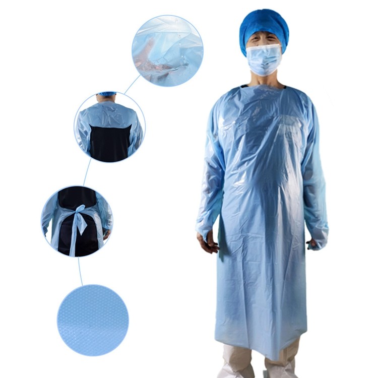 Personal Touch Disposable CPE Gown With Thumbloop and Open Back (Case of 200)
