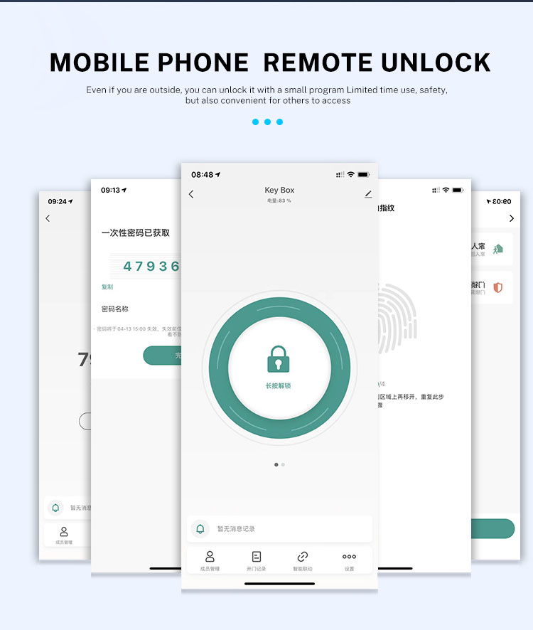 Apartment Face Recognition Smart Lock / Black Fingerprint Security Door Lock