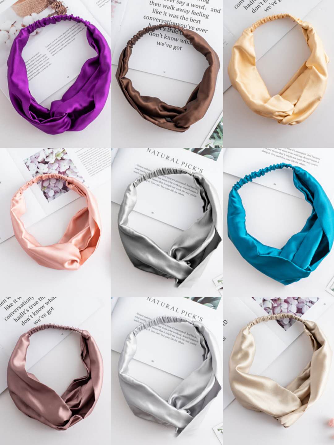 Warrens Girls Elastic Mulberry Silk Headband For Washing Face