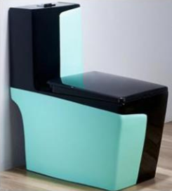Modern Square Shape Gold Ceramic Bathroom WC Toilet Bowl One Piece 2022 Sanitary Ware
