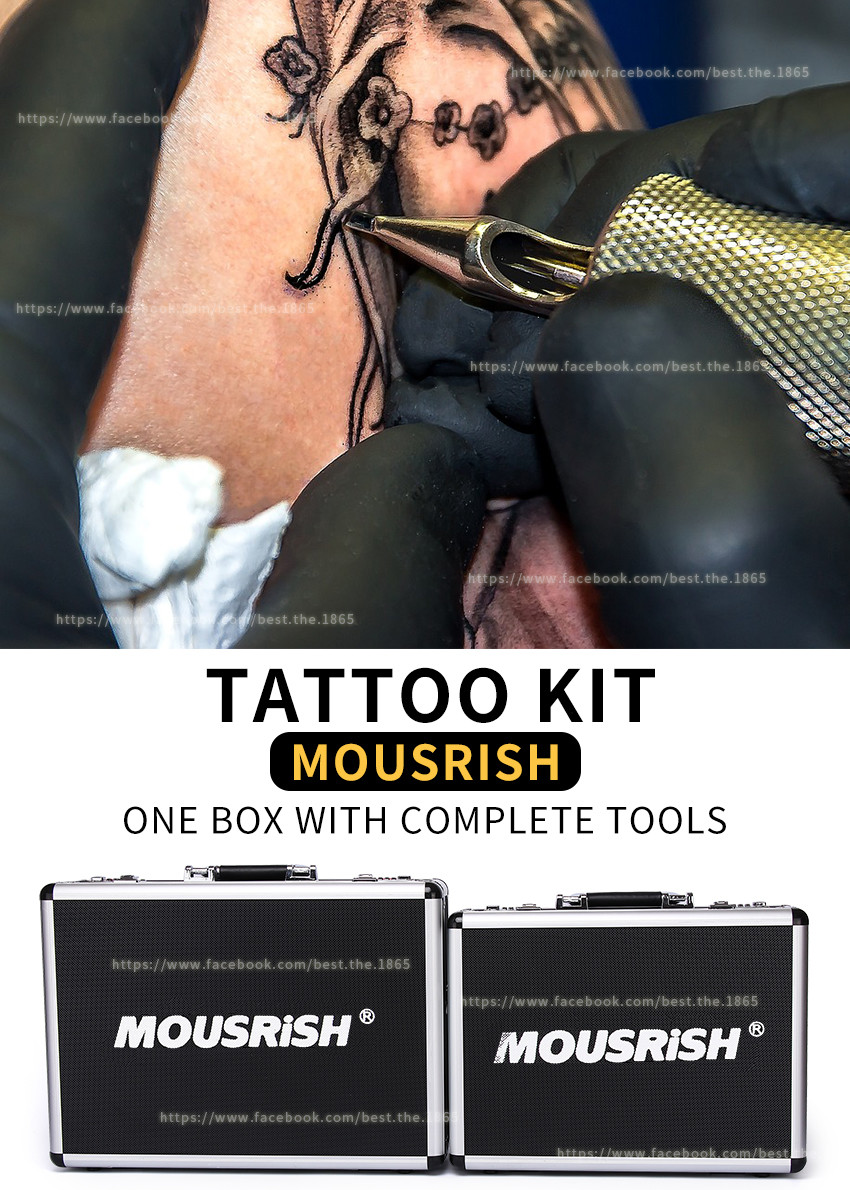Tattoo Kit Mousrish One Box With Complete Tools Medium Size And Large Size Tattoo Box