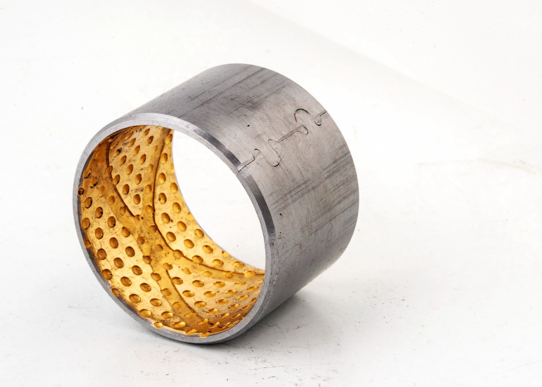 ISO 3547 Bimetal Bearing Bushes JF805 Wrapped Bronze With X Type Oil Groove
