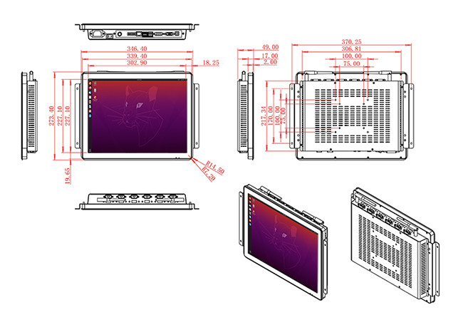 15-Inch Linux Embedded Control Terminal for Transportation Systems, Facility Monitoring, Command Centers, and Exhibition Booths